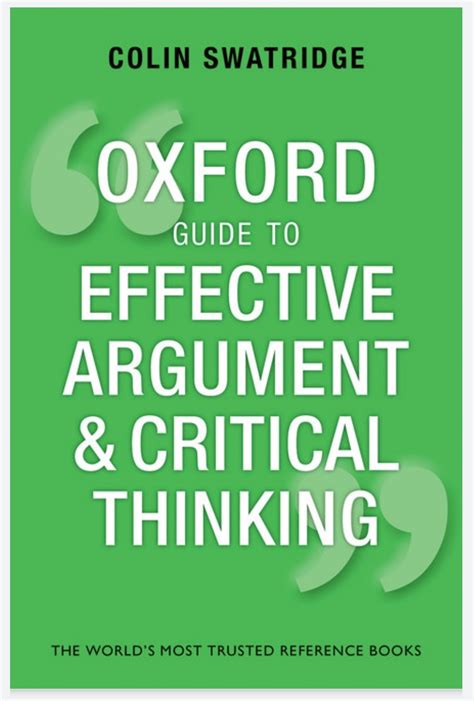 Oxford guide to effective argument and critical thinking. - Manual of voice therapy by rex j prater.