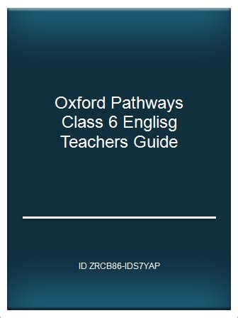 Oxford pathways class 6 englisg teachers guide. - Bose acoustic wave music system ii manual.