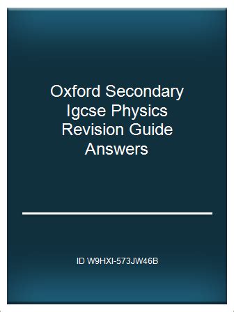 Oxford secondary igcse physics revision guide answers. - Statistics for life sciences solution manual.