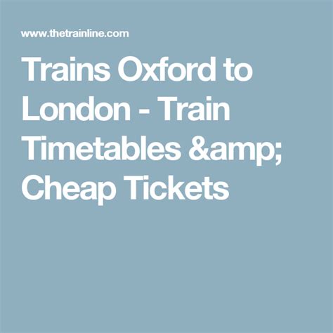 Oxford to Twickenham Train Timetables & Live Train Status