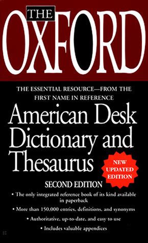 Download Oxford American Desk Dictionary And Thesaurus By Oxford University Press