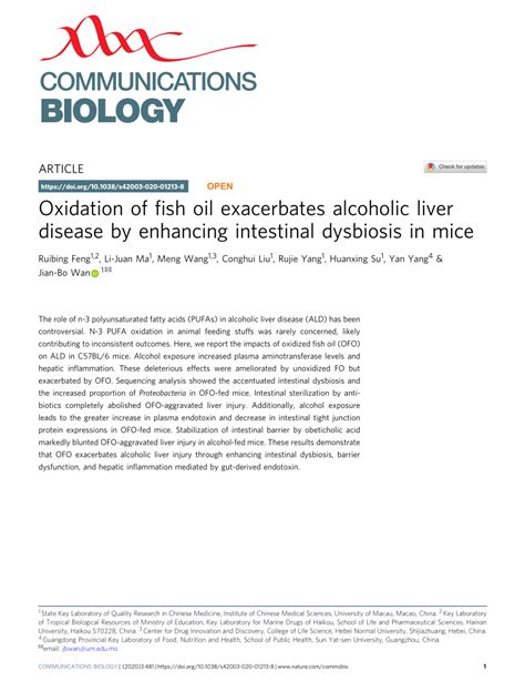 Oxidation of fish oil exacerbates alcoholic liver disease by