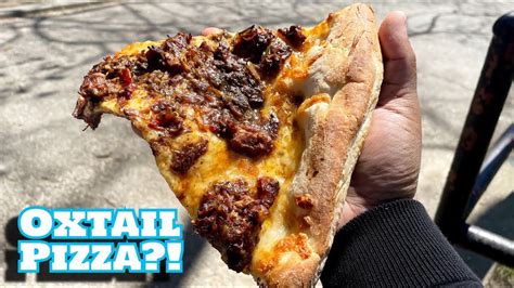 Oxtail pizza. I visited Cuts and Slices in Brooklyn and tried their famous Oxtail Pizza!It’s a black owned pizza shop in the heart of Bed Stuy in Brooklyn , NY that puts a... 