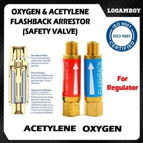 Oxy acetylene flashback arrestor