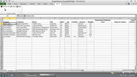 OzLINK for UPS How to Perform Batch Rating with Microsoft Excel
