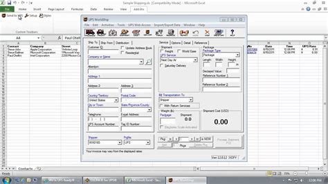 OzLINK for UPS How to Perform Batch Shipping with Excel Demo YouTube