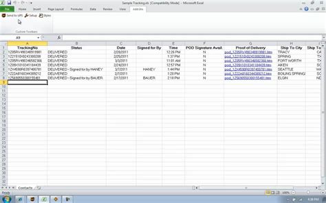 OzLINK for UPS How to Perform Batch Tracking with Excel Demo YouTube