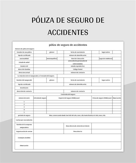 PÓLIZA DE SEGURO - Google Docs