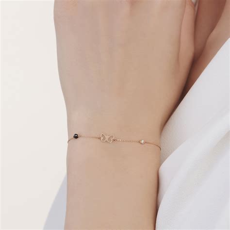 Pırlanta Spinel Taşlı Kelebek Bileklik / P729504 Altınbaş. 