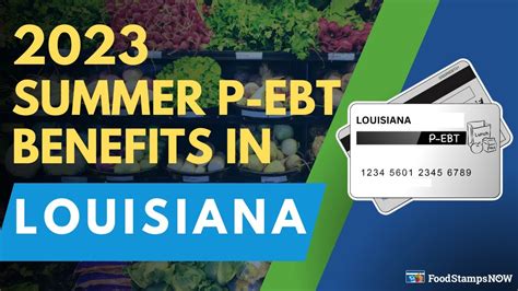 P ebt louisiana update. Great news - Louisiana was approved to issue Summer P-EBT benefits for 2023!This means that households with eligible school-age children will receive $120 in... 