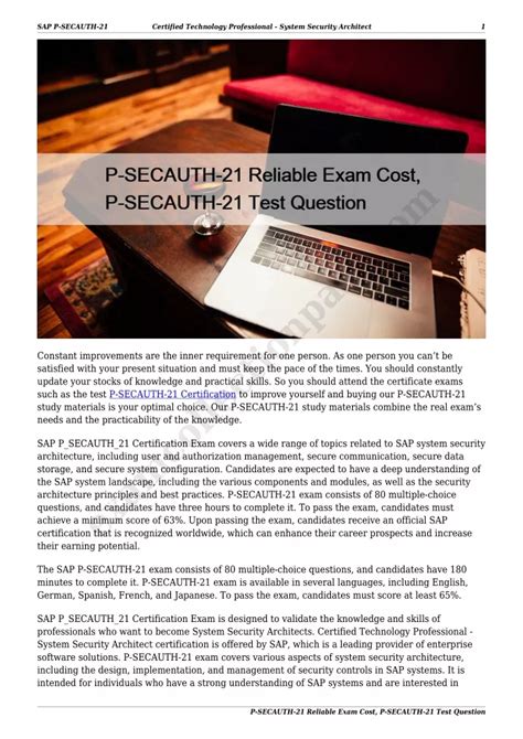 P-SECAUTH-21 Exam