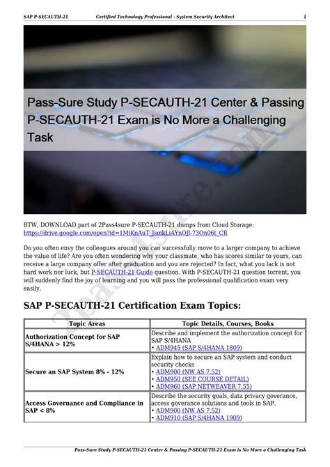 P-SECAUTH-21 Prüfungsinformationen
