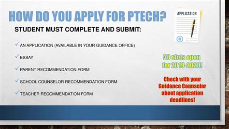 P-TECH / PTECH Student Application