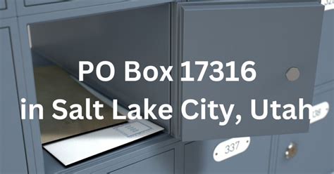 P.O. Box 142107 Salt Lake City, Utah 84117-2107. Street ad