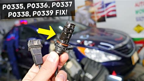 A P0335 "check engine light" code could be caused by: Damaged CKP sensor connector. Damaged reluctor ring (missing teeth or not turning due to sheared-off keyway) Sensor output open. Sensor output shorted to ground. Sensor output shorted to voltage. Failed crank sensor. Broken timing belt.