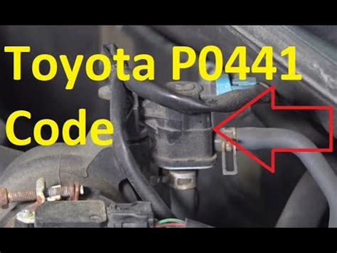 graham_masters. My 2001 4.7L Tundra had P0441 + P0446 codes. In my case the fix was trivial. There is a hose that runs from the charcoal canister on the right of the engine compartment to the engine. The hose was not clamped and had come off the plastic nipple - in 13 yrs the rubber has lost some of it's elasticity.