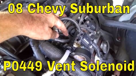 P0449 chevy suburban. 17 Jul 2017 ... Chevy P0449 How to test and replace EVAP vent solenoid ... Chevy impala evap vent solenoid testing p0449 ... Tahoe avalanche suburban 5.3 bad ground ... 