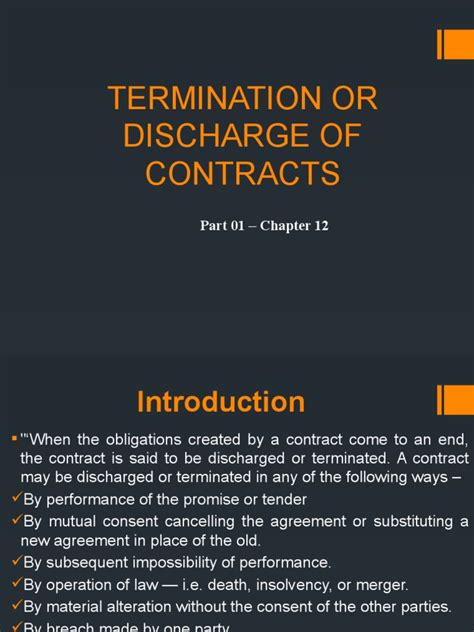 P1 CHAPTER 12 TERMINATION OR DISCHARGE OF CONTRACTS pptx
