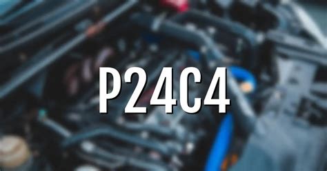 P24c4. The cost to diagnose the P24C4 Cadillac code is 1.0 hour of labor. The diagnosis time and labor rates at auto repair shops vary depending on the location, make and model of the vehicle, and even the engine type. Most auto repair shops charge between $75 and $150 per hour. Search for P24C4 Cadillac Questions and Answers: Search here →. 