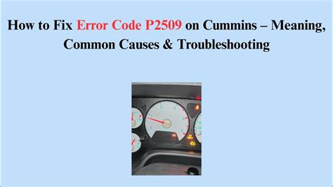 P2509 cummins fix. #Cummins #ErrorCodeP2509 #EngineRepair #TruckMainten...