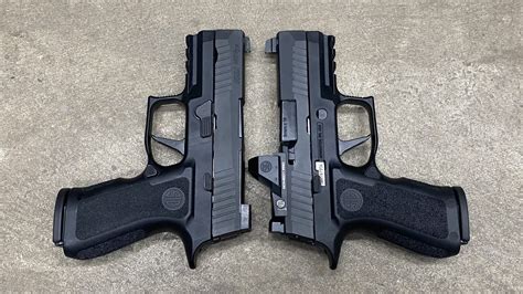 Sig Sauer P320 Nitron Compact vs Sig Sauer P320 X-Carry. Sig Sauer P320 Nitron Compact. Striker-Fired Compact Pistol Chambered in 9mm Luger, 40 S&W, 45 ACP, 357 Sig .. 