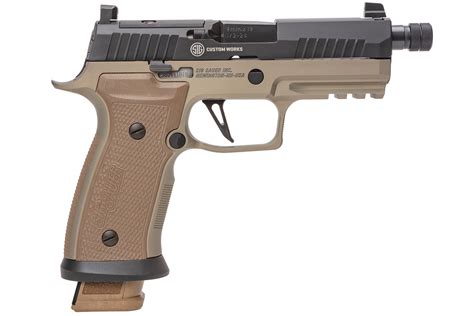 Each limited edition P320 AXG Combat pistol includes a Custom Works engraved slide and is delivered in an exclusive Custom Works case with Custom Works challenge coin and certified custom certificate. ... Pricing …. 