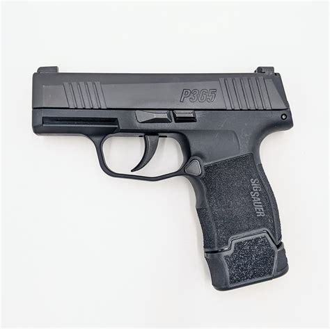 P365 extended mag. SIG P365 12rd Magazine. 1701-MAG-365-9-12. Factory 12-round extended steel magazine for the P365 micro-compact pistol. This magazine features an extended floorplate at the bottom to increase capacity to 12 rounds. Ships with two interchangeable floor plates to accommodate the grip length differences of the P365, P365X, and P365XL. 
