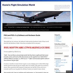 P3d software hardware guide kostas flight simulation world. - Yamaha motif xs6 xs7 xs8 synthesizer service manual repair guide.