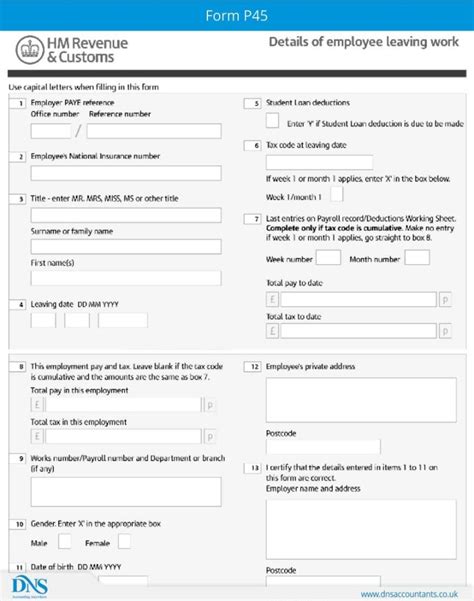 P45 Download: Fillable, Printable & Blank PDF Form for Free