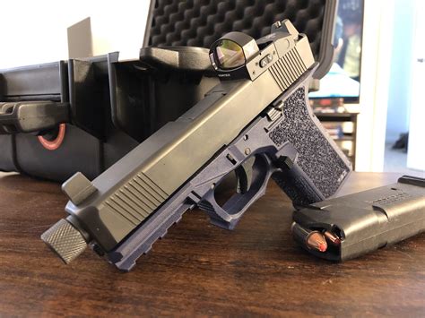 Now the kit below is a more common Glock 19 Slide Kit that most people are looking to build onto a Polymer80 frame and can be found on the MDX Arms website. These come with the slides and Glock 19 barrels: MDX G19 LF COMBAT19 9mm Slide with RMR Cut (6-32 Screw Thread Pitch) Polymer Front and Rear Sights.. 