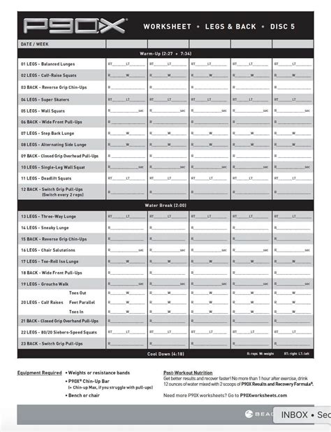 P90x exercise sheets. P90X Workout Schedule. While there are several different paths you can take when it comes to your P90X workouts ( P90X Classic, P90X Lean, and P90X Doubles ), we’ll be focusing on the P90X workout schedule for the classic version in this article. The P90X Classic schedule is split up into three different sections: Weeks 1-4, 5-8, and 9-12. 