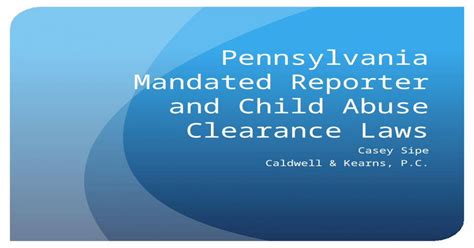 PA Mandatory Reporting Laws & Requirements for Churches