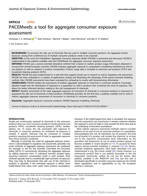 PACEMweb: a tool for aggregate consumer exposure assessment