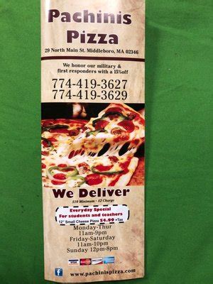 PACHINIS PIZZA - 18 Reviews - 29 N Main St, …