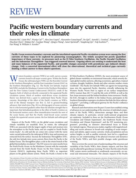 Pacific western boundary currents and their roles in climate - raincitystudios.com