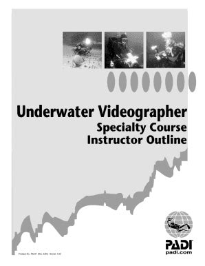 PADI Underwater Videographer Specialty Instructor Outline - raincitystudios.com