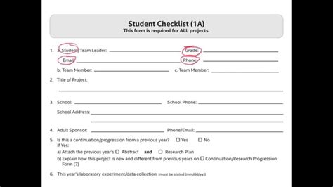 PAF Form 1A Student Checklist YouTube