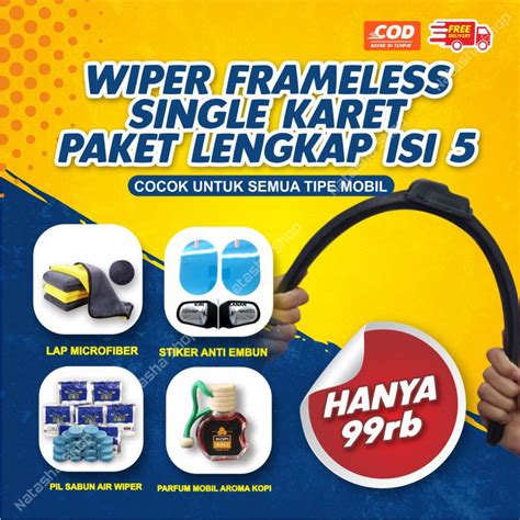 Paket Wiper Frameless Universal Super Lengkap … - raincitystudios.com