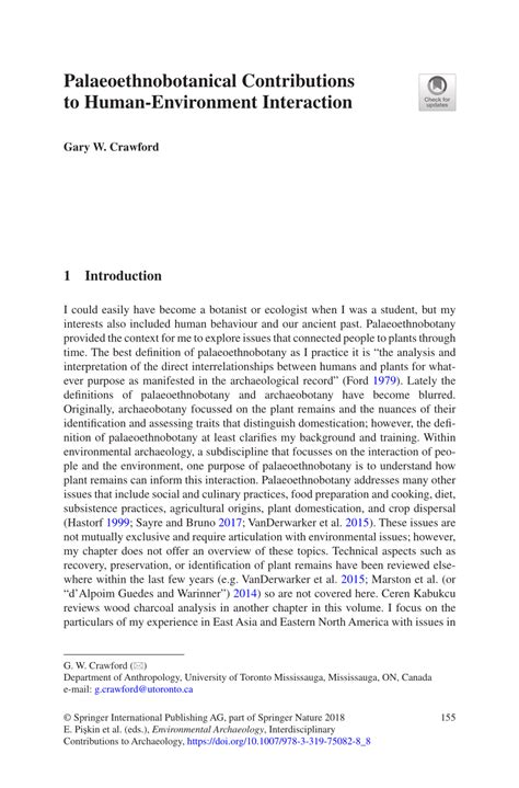 Palaeoethnobotanical Contributions to Human-Environment Interaction ... - wintechmobiles.com