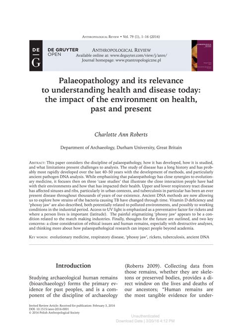 Palaeopathology: Current challenges and medical impact - wintechmobiles.com