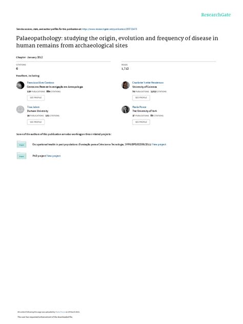 Palaeopathology: studying the origin, evolution and frequency of ... - wintechmobiles.com