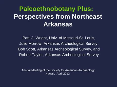 Paleoethnobotany in American Archaeology - JSTOR - wintechmobiles.com