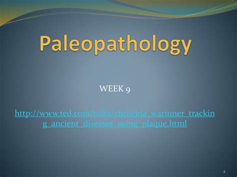 Paleoparasitology and paleopathology. Synergies for reconstructing the ... - wintechmobiles.com