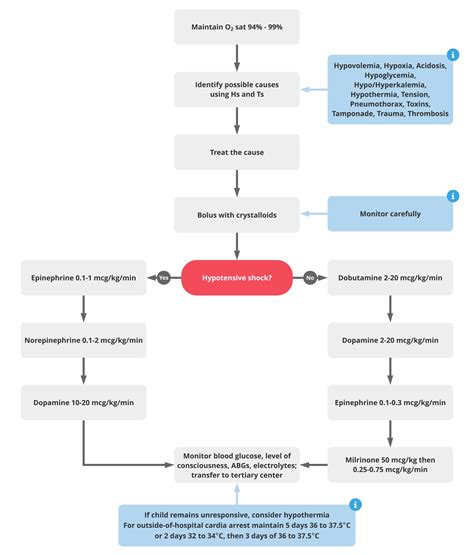 PALS Post Arrest Shock Management Algorithm ACLS Medical Training