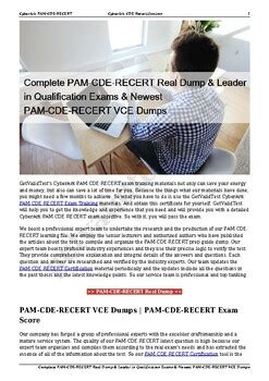 PAM-CDE-RECERT Dumps