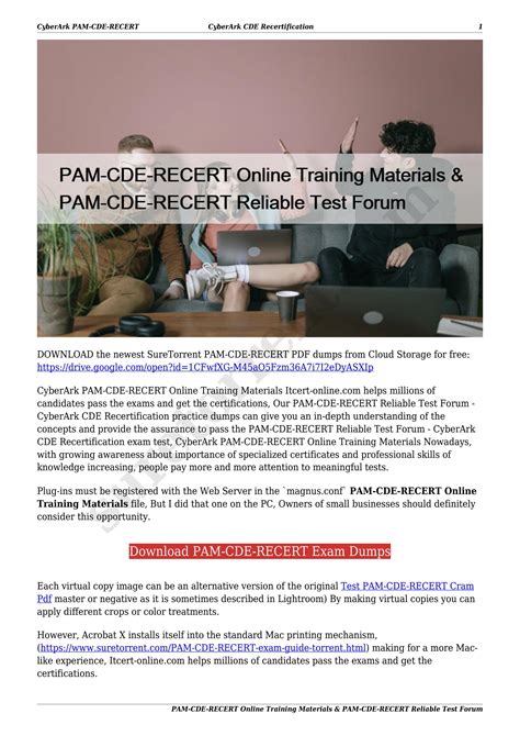 PAM-CDE-RECERT Online Test