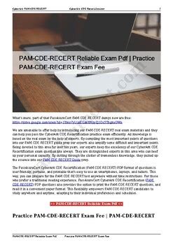 PAM-CDE-RECERT Praxisprüfung