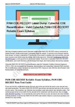 PAM-CDE-RECERT Testengine