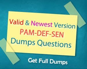 PAM-DEF-SEN Dumps Free