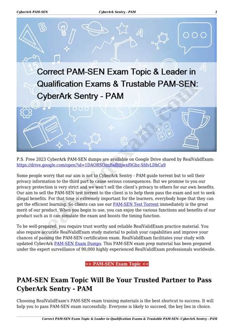 PAM-SEN Exam